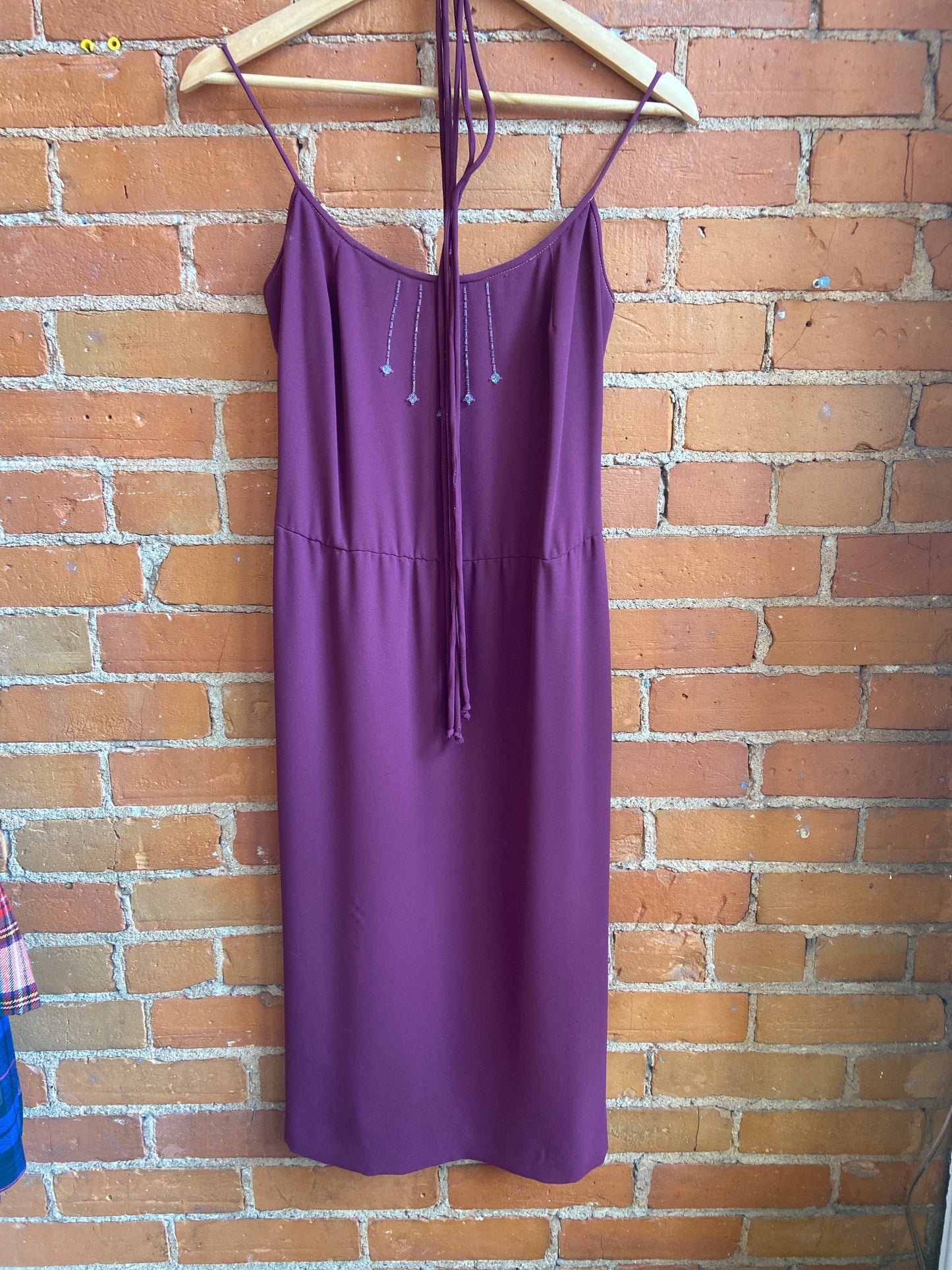 Spaghetti Strap Plum Dress