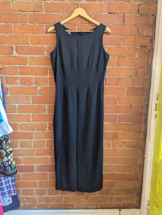 1990s Prima Donna Black Midi Dress