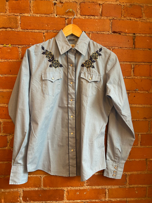 Baby blue western shirt