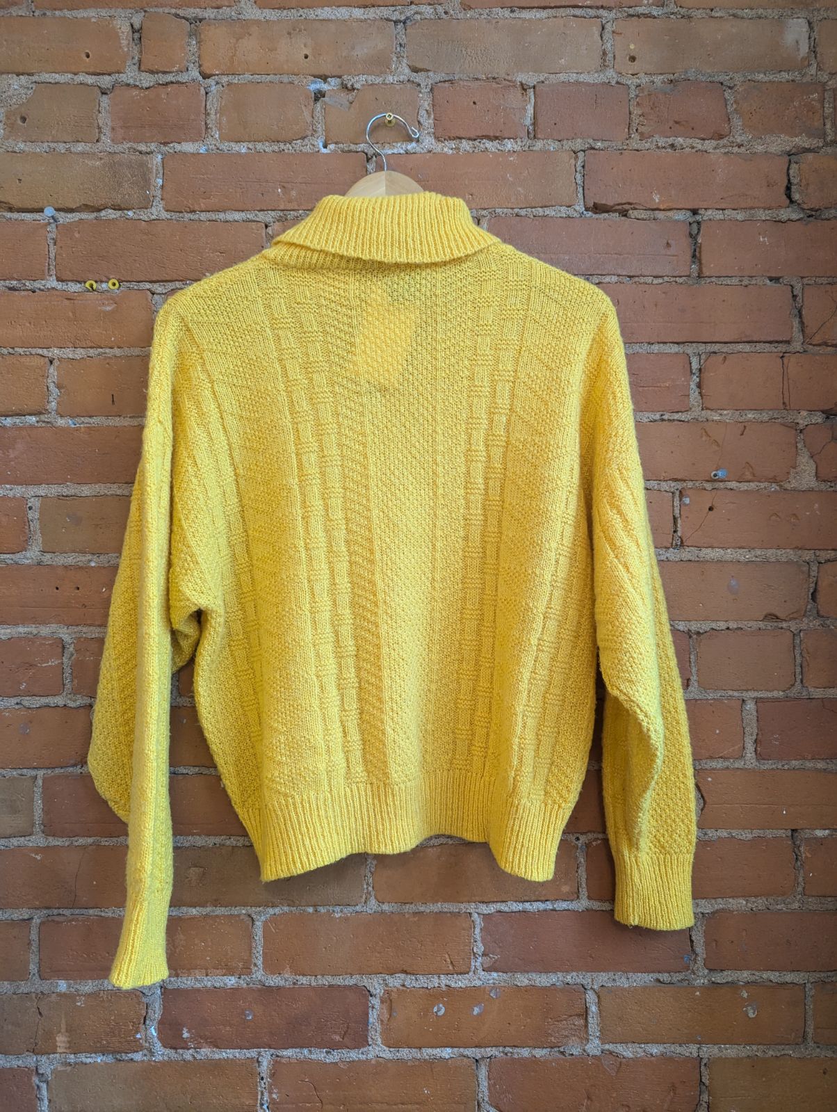 1980s Daniel Hechter Yellow Turtleneck Sweater