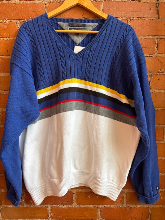 Tommy Hilfiger Cotton V-Neck Golf Sweater