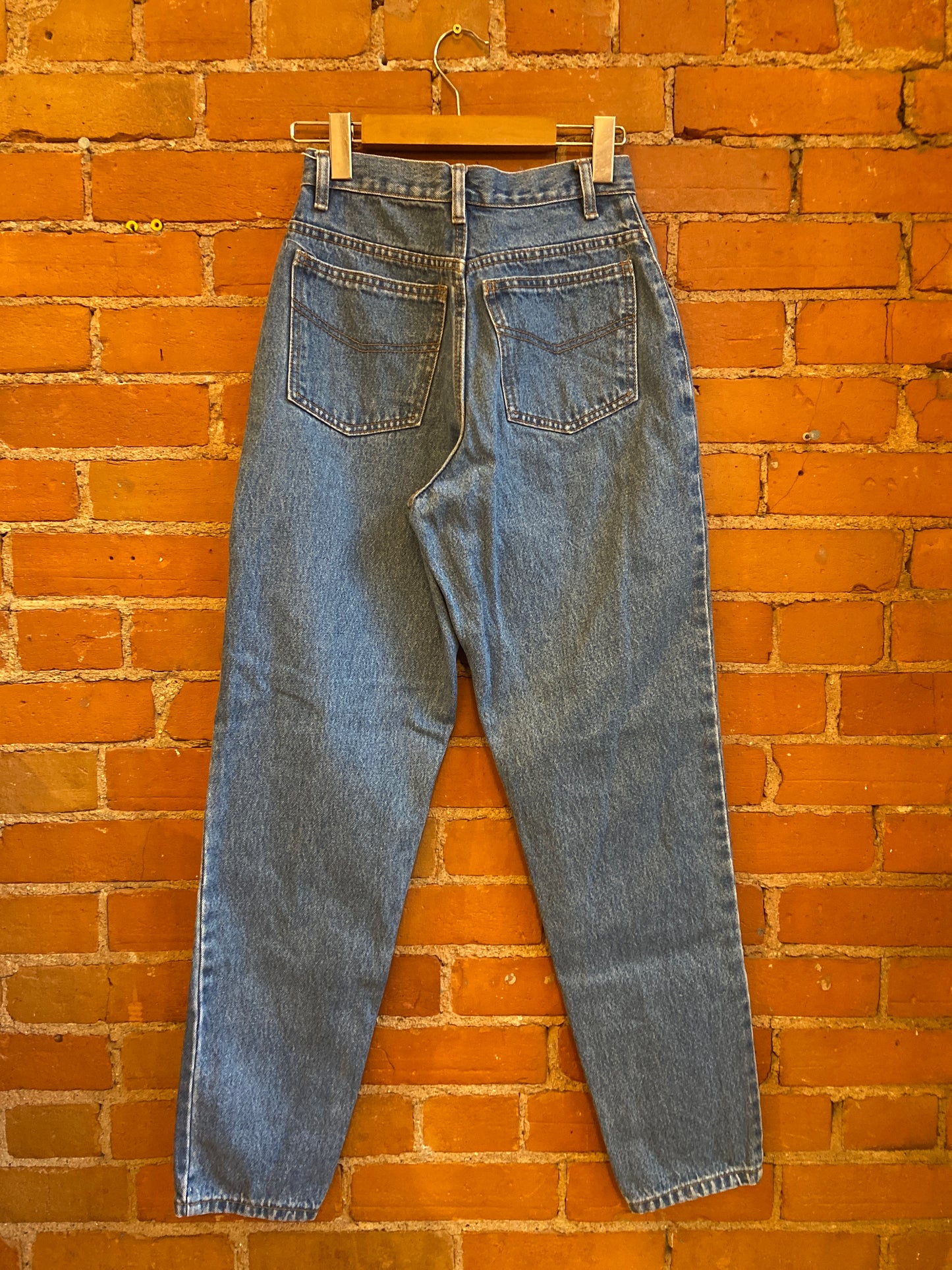 1990s Jordache Medium Wash High Rise, Tapered Leg Jeans
