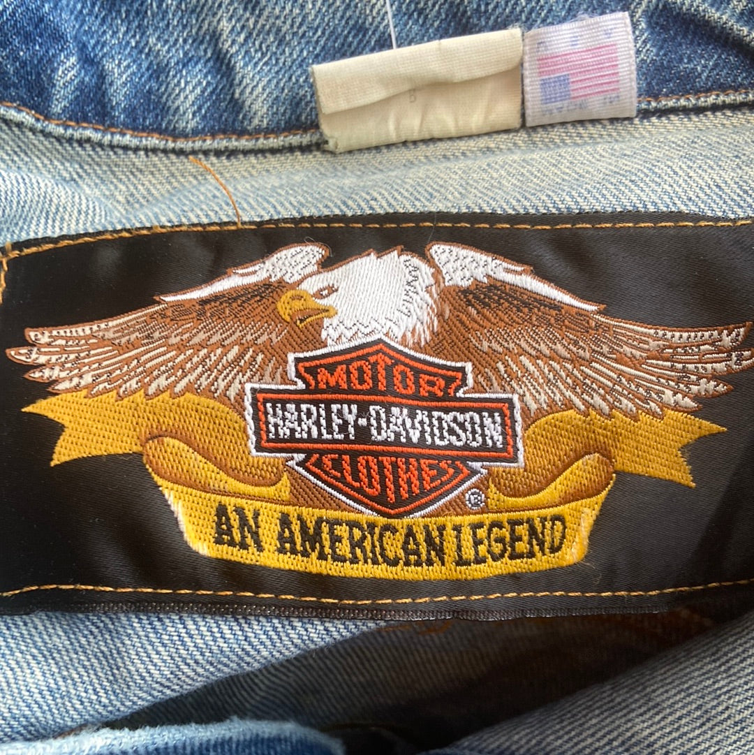 Harley Davidson Embossed Denim Jacket