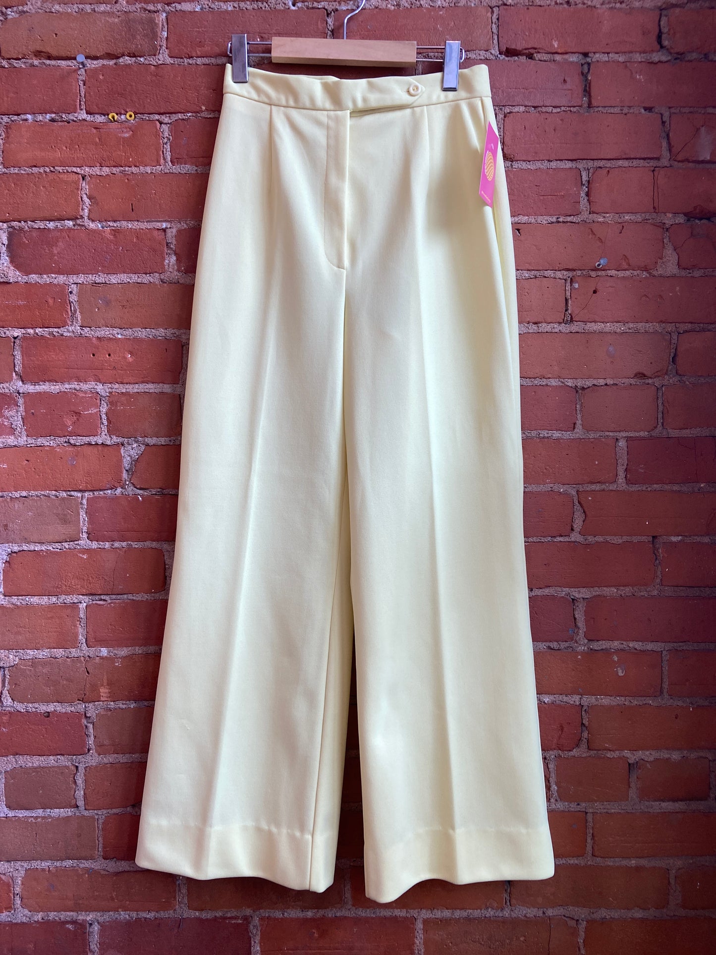 Focus 1 Pale Yellow High Rise, Wide Leg Pants