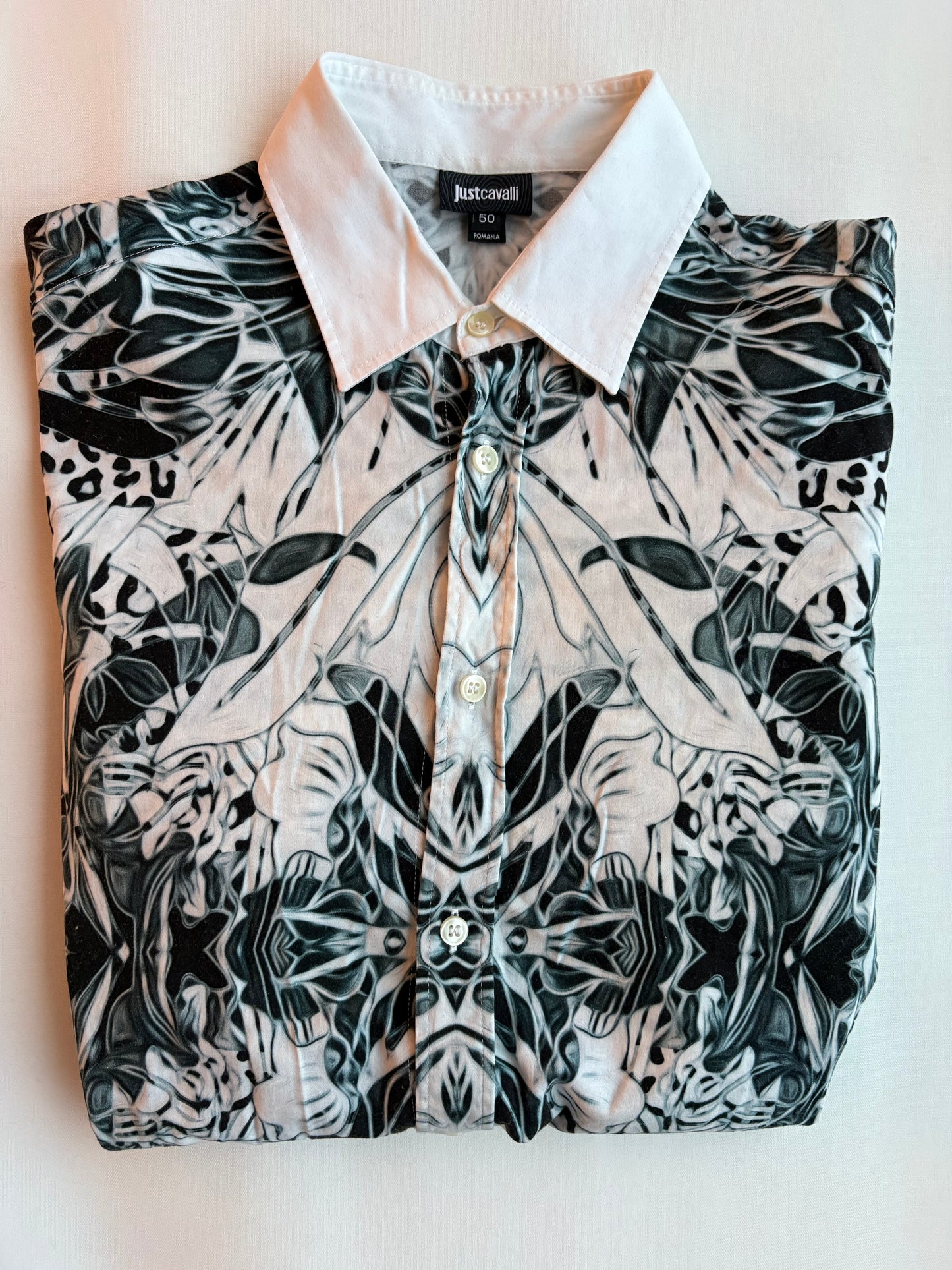 Just Cavalli Abstract Print Button-Up
