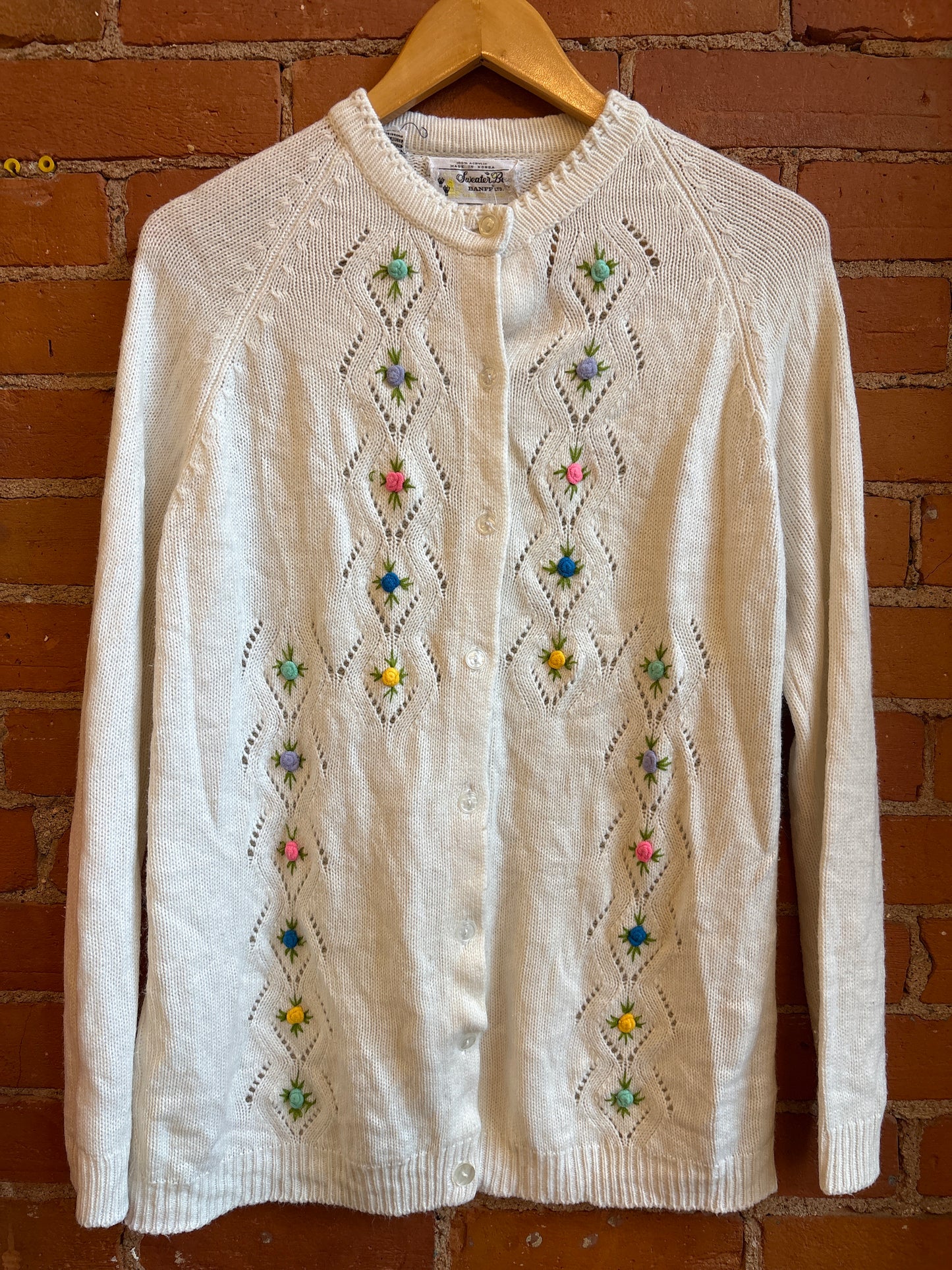 Embroidered Flower Cottage Cardigan