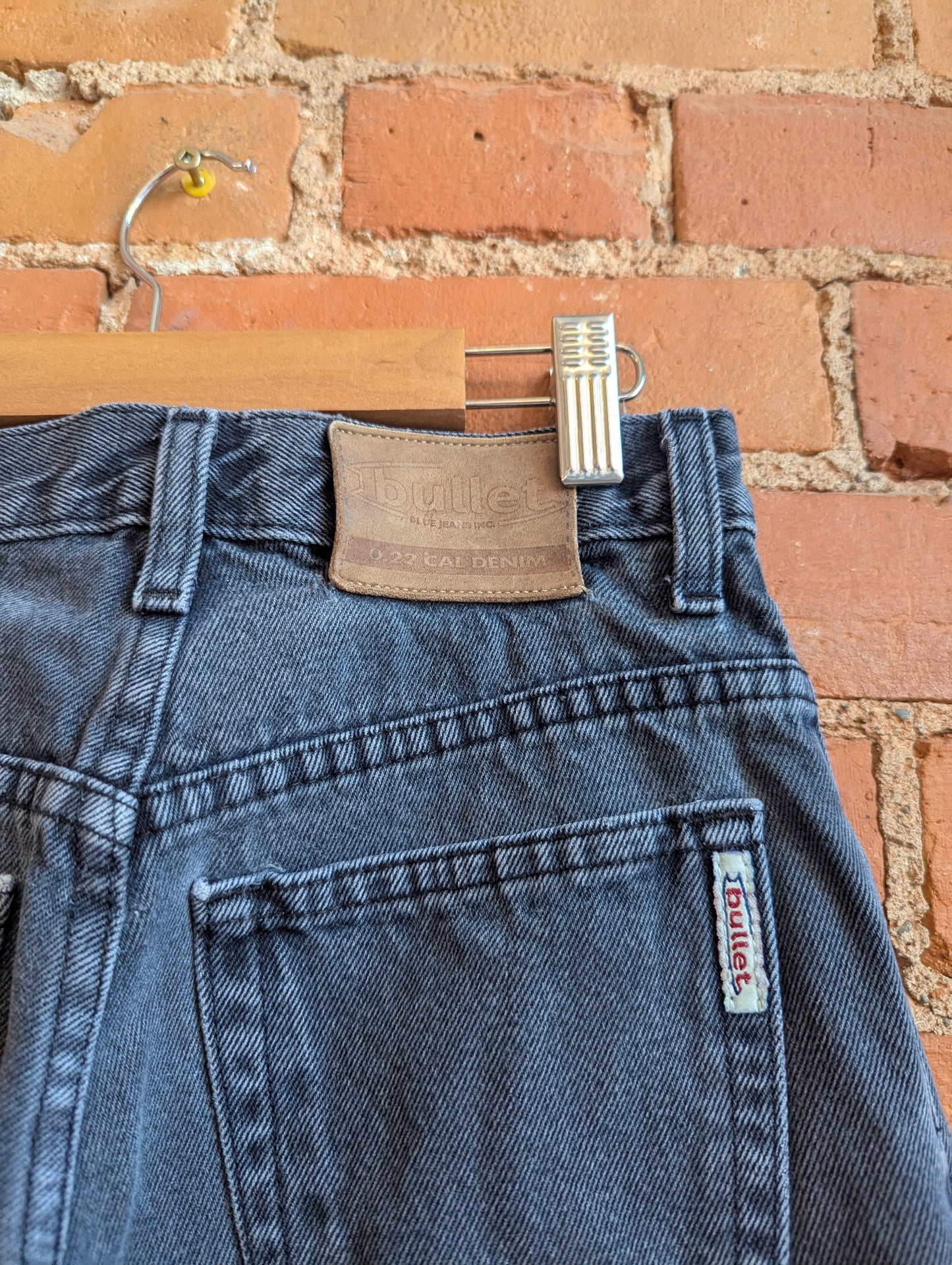 1990s Bullet Grey High Rise, Straight Leg Jeans