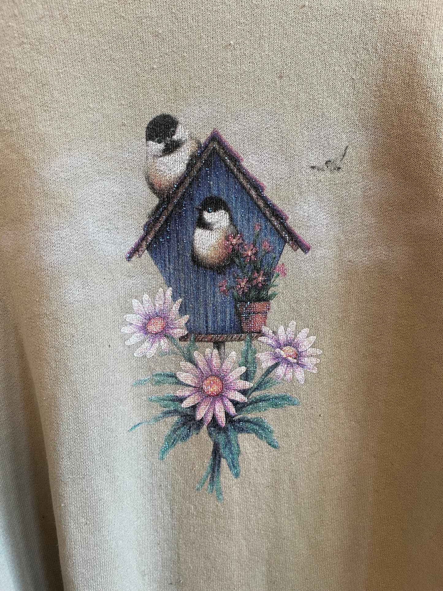 Painted Birdhouse Crewneck Sweater