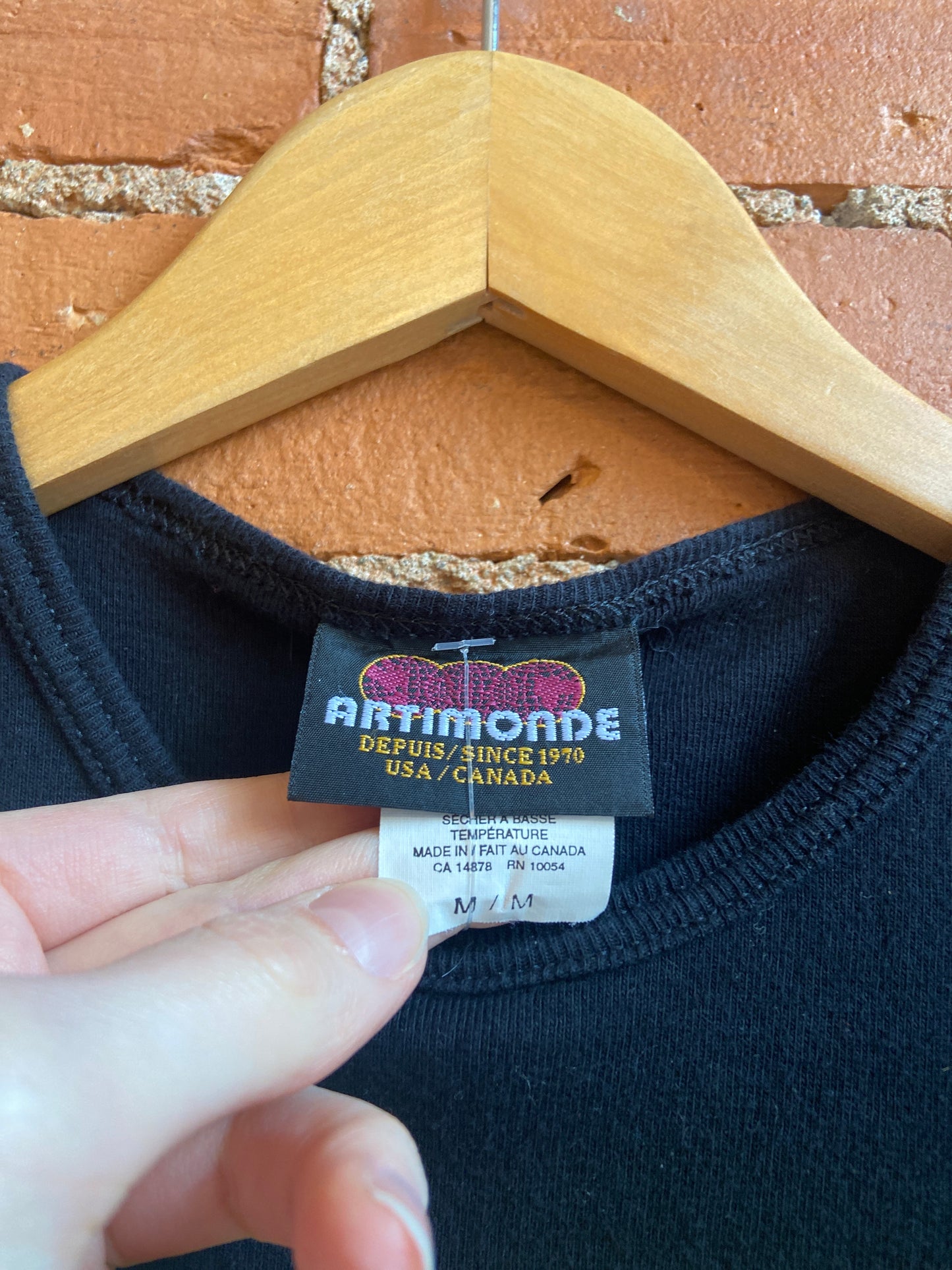 Y2K Artimonde Black Baby Tee With Nirvana Logo