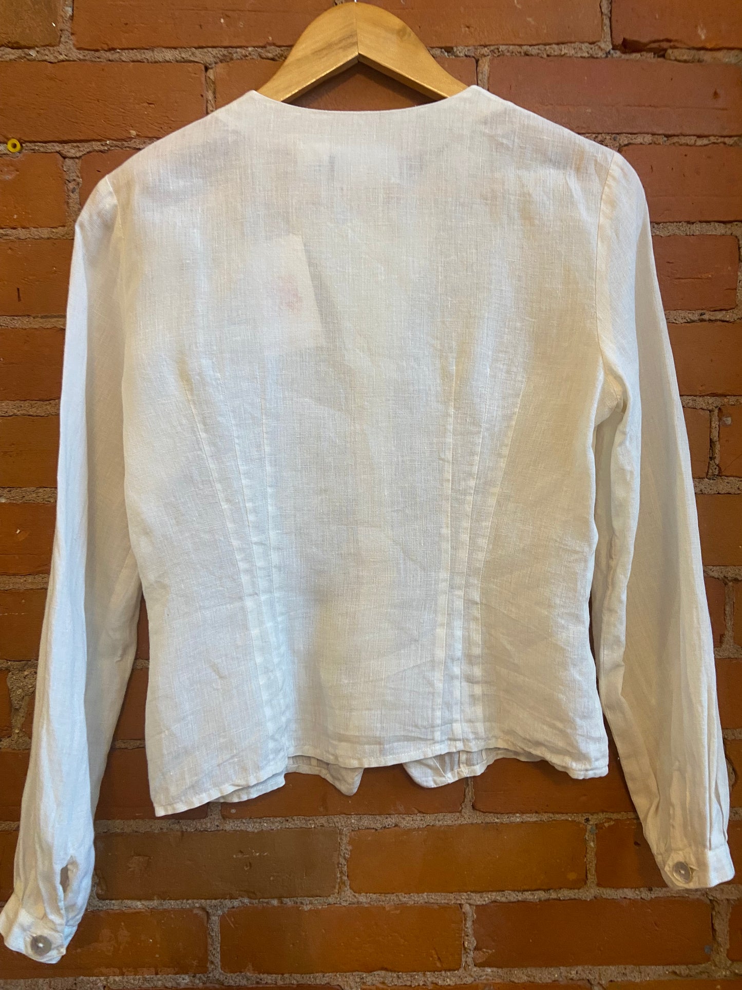 Liz Claiborne Cream Linen Blouse