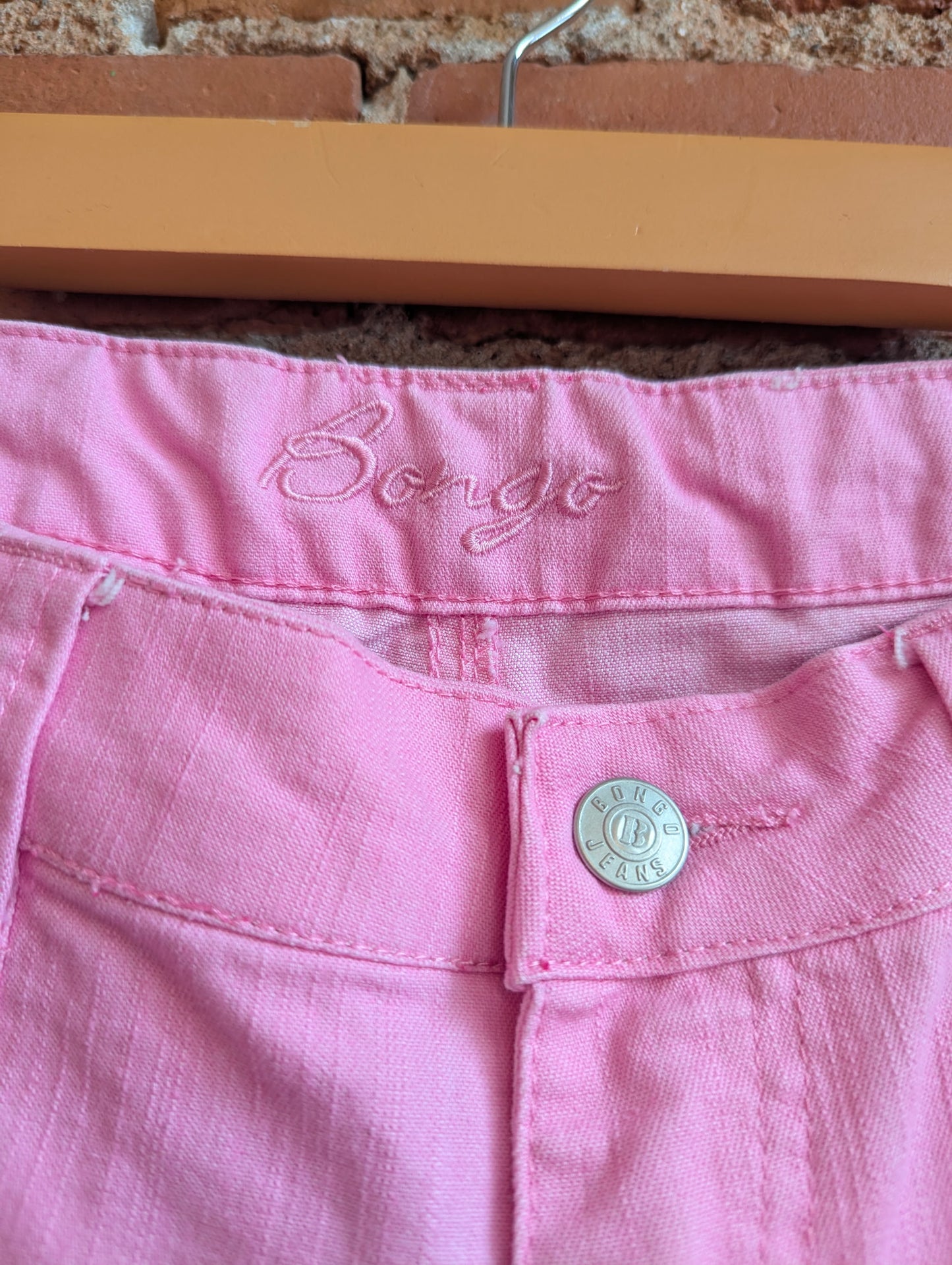 Y2K Bongo Low Rise Pink Denim Capri Pants