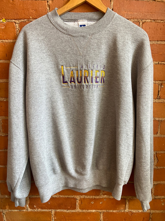 Grey Wilfrid Laurier Crewneck Sweatshirt
