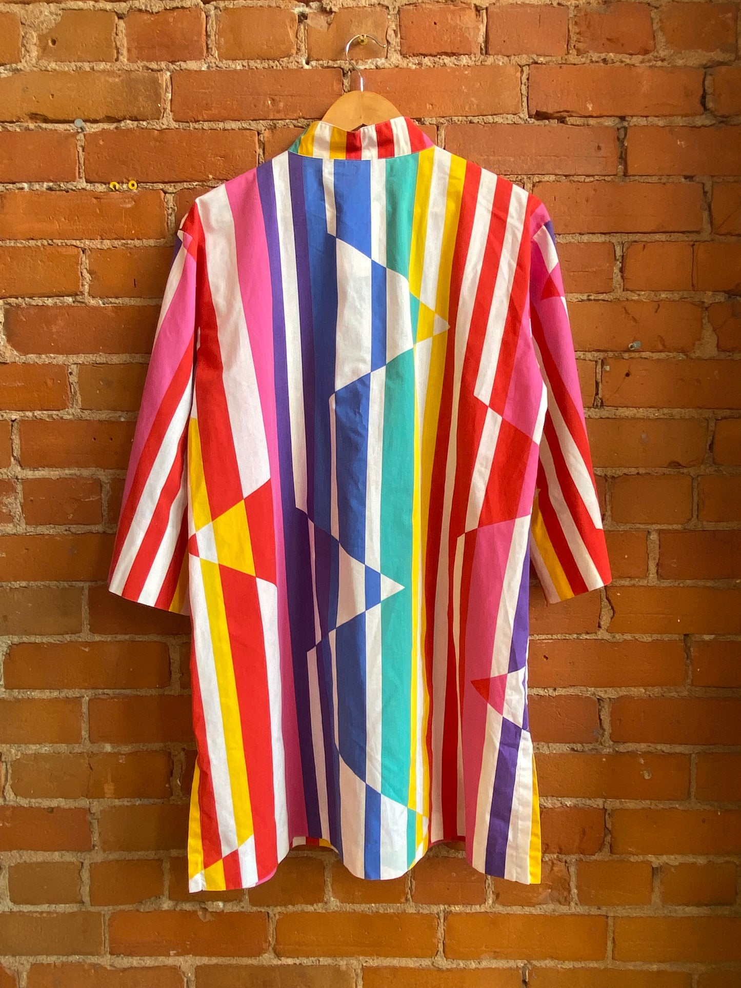 1980s Perri-Ann Rainbow Stripe Tunic Top