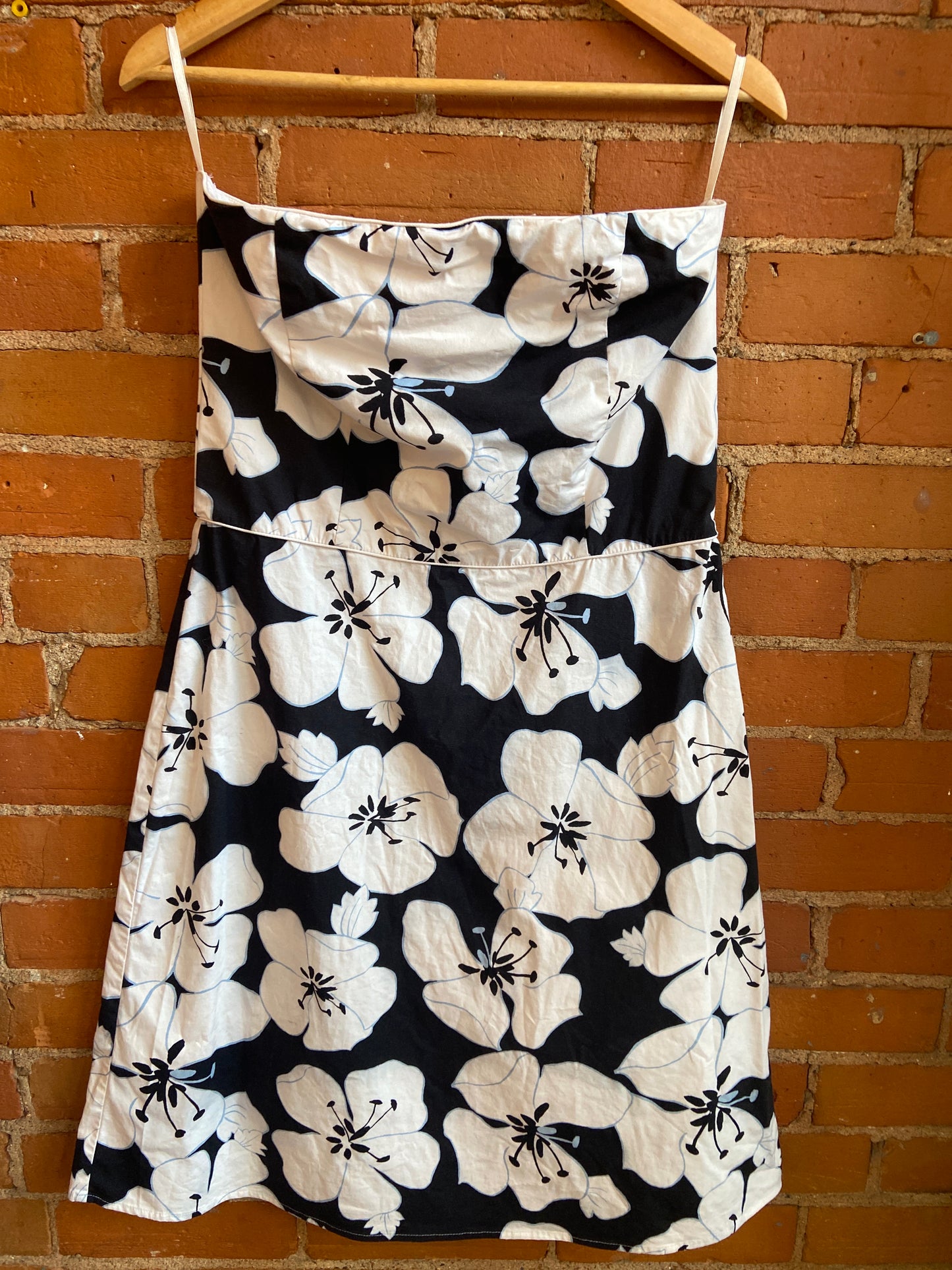 Y2K Tropical Strapless Dress