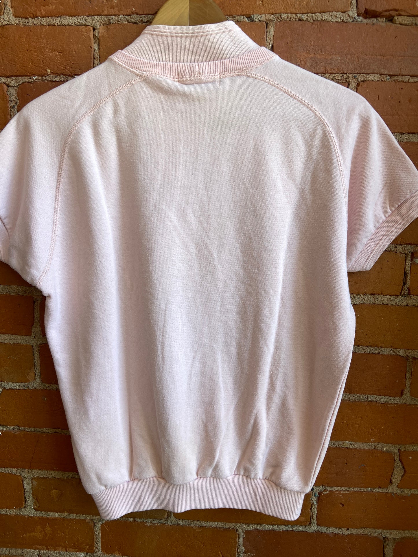 PUMA Baby Pink Short-Sleeve Sweatshirt