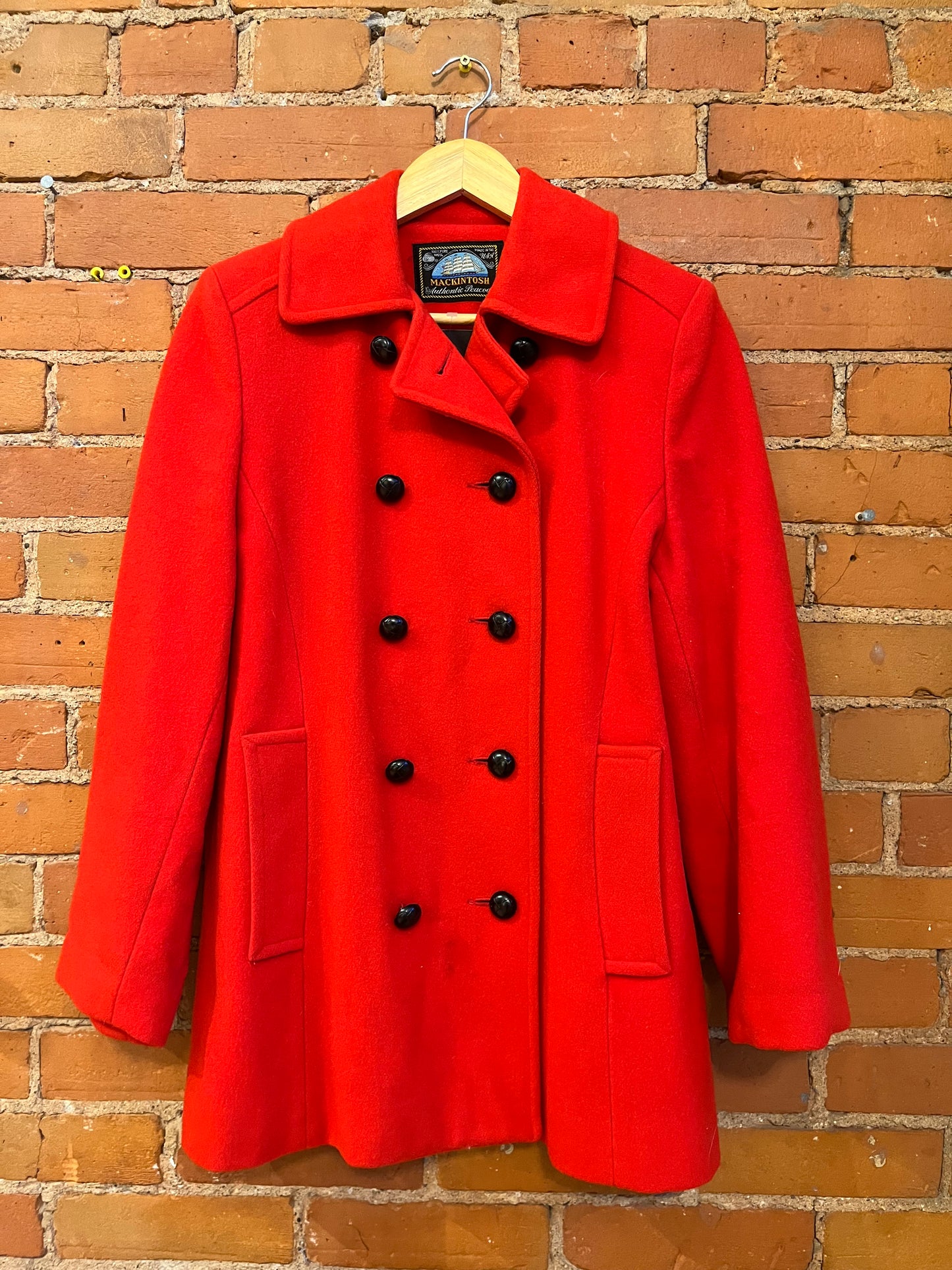 Macintosh Red Wool Peacoat