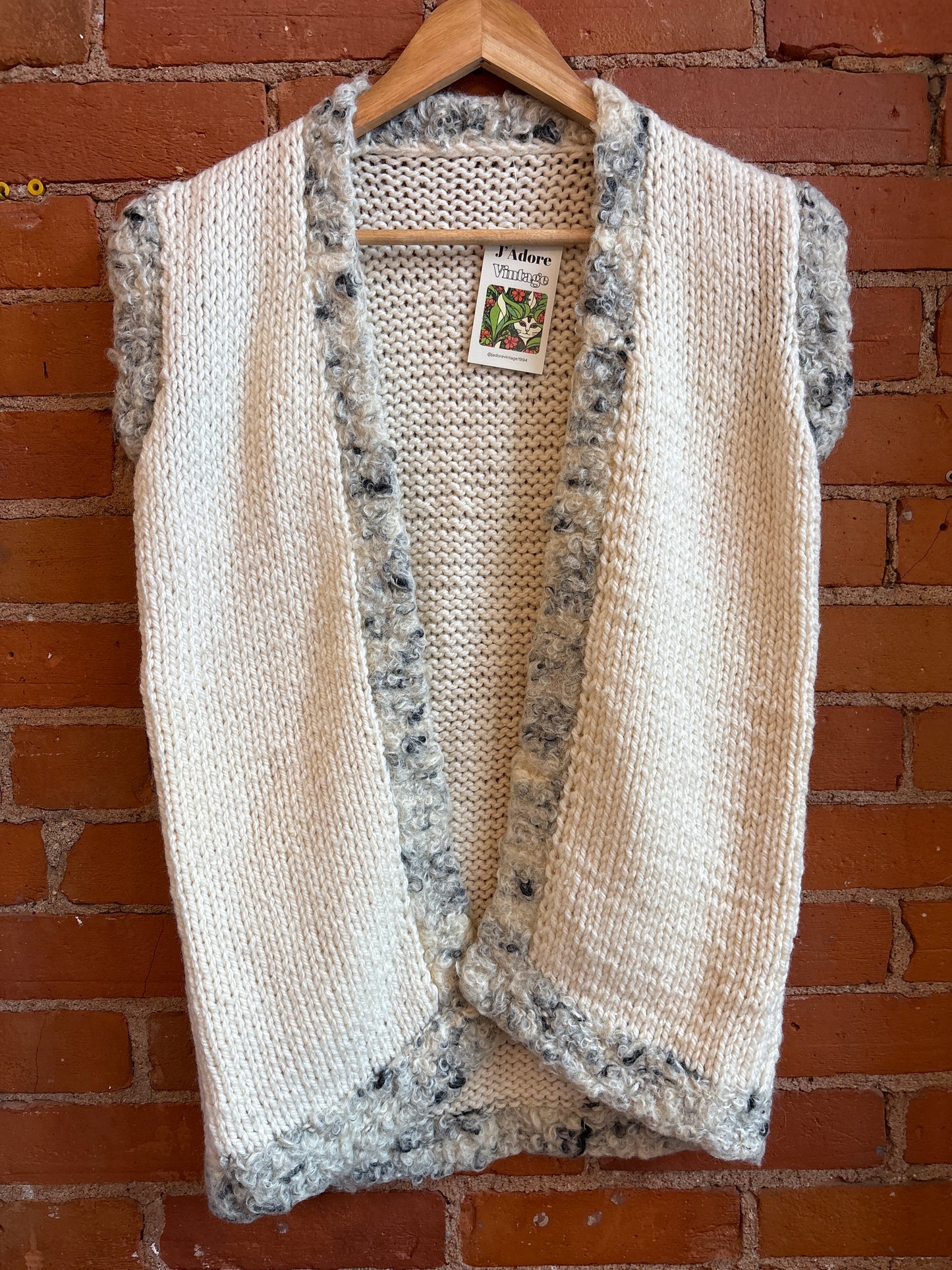 Homemade Knit Vest : Persian Lamb Trim