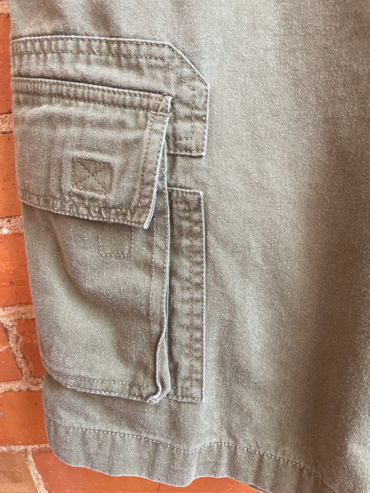 Calvin Klein Olive Cotton Cargo Shorts