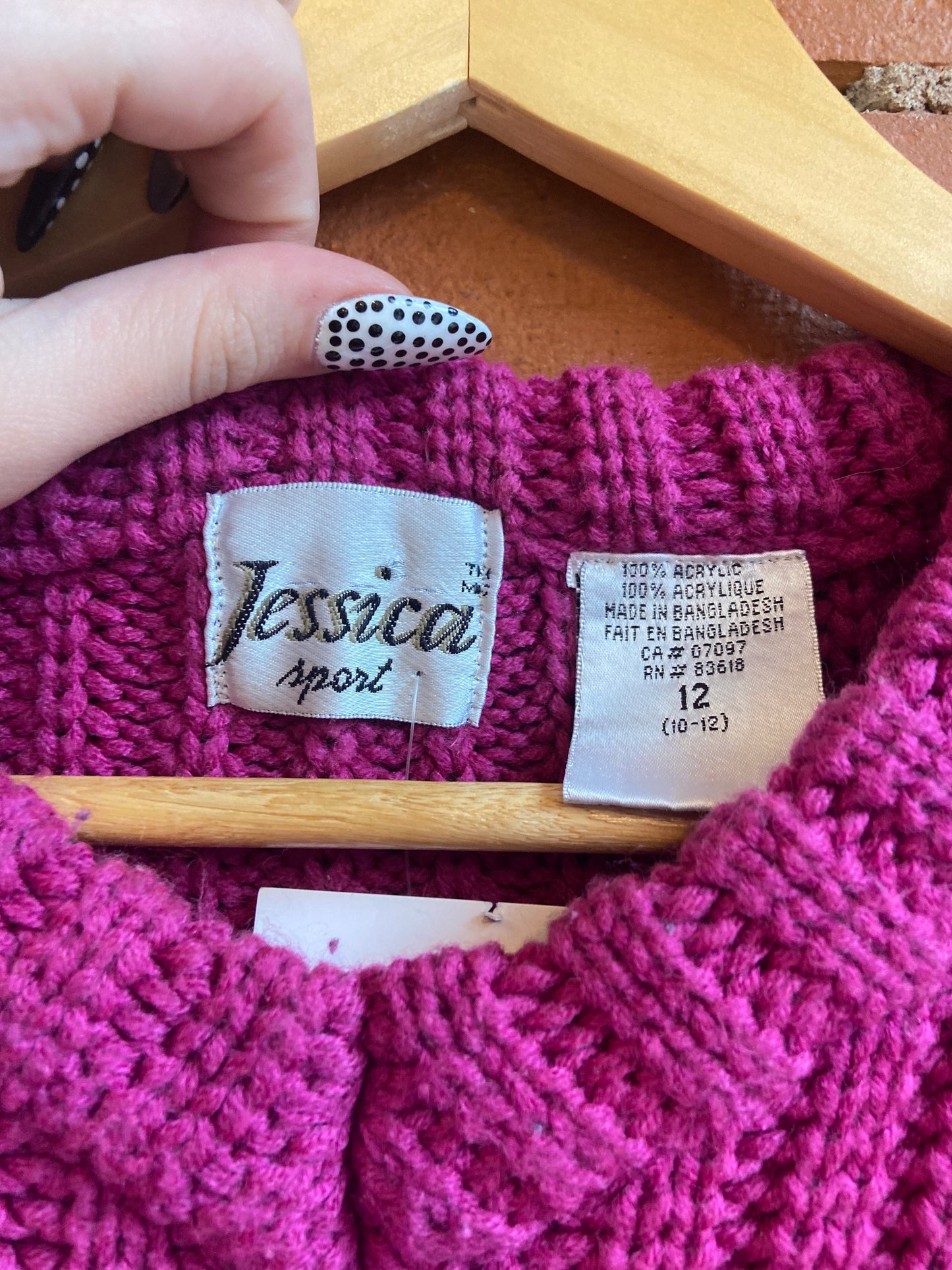 Fuchsia Chunky Knit Sweater