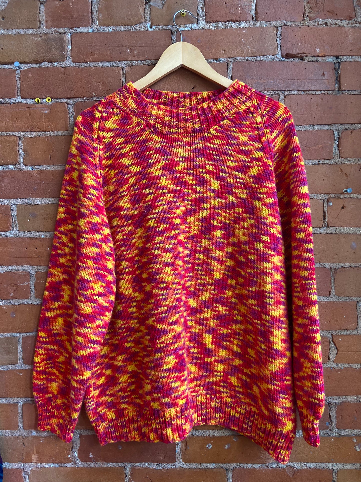 Hand-Knit Multicoloured Sweater