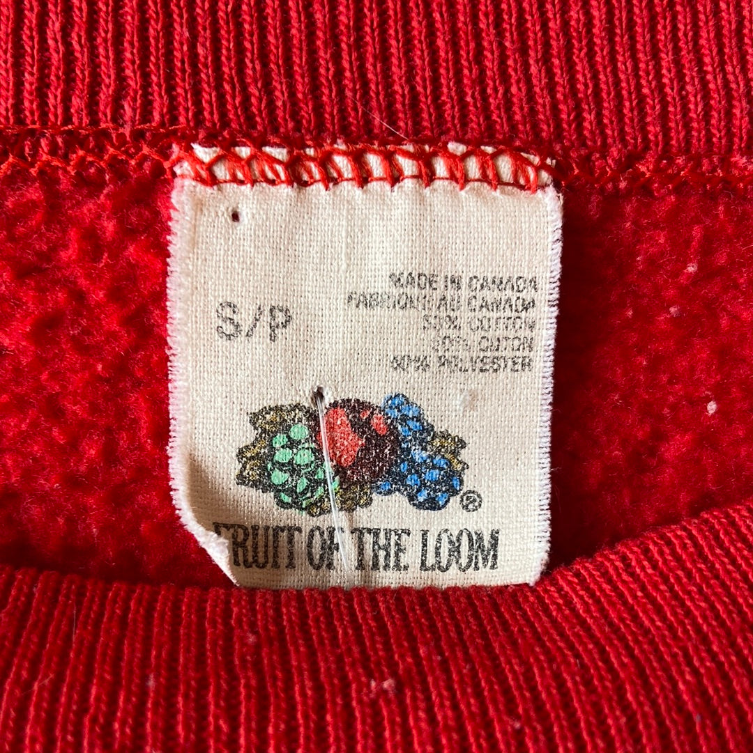 Cherry Red Crewneck Graphic Sweater