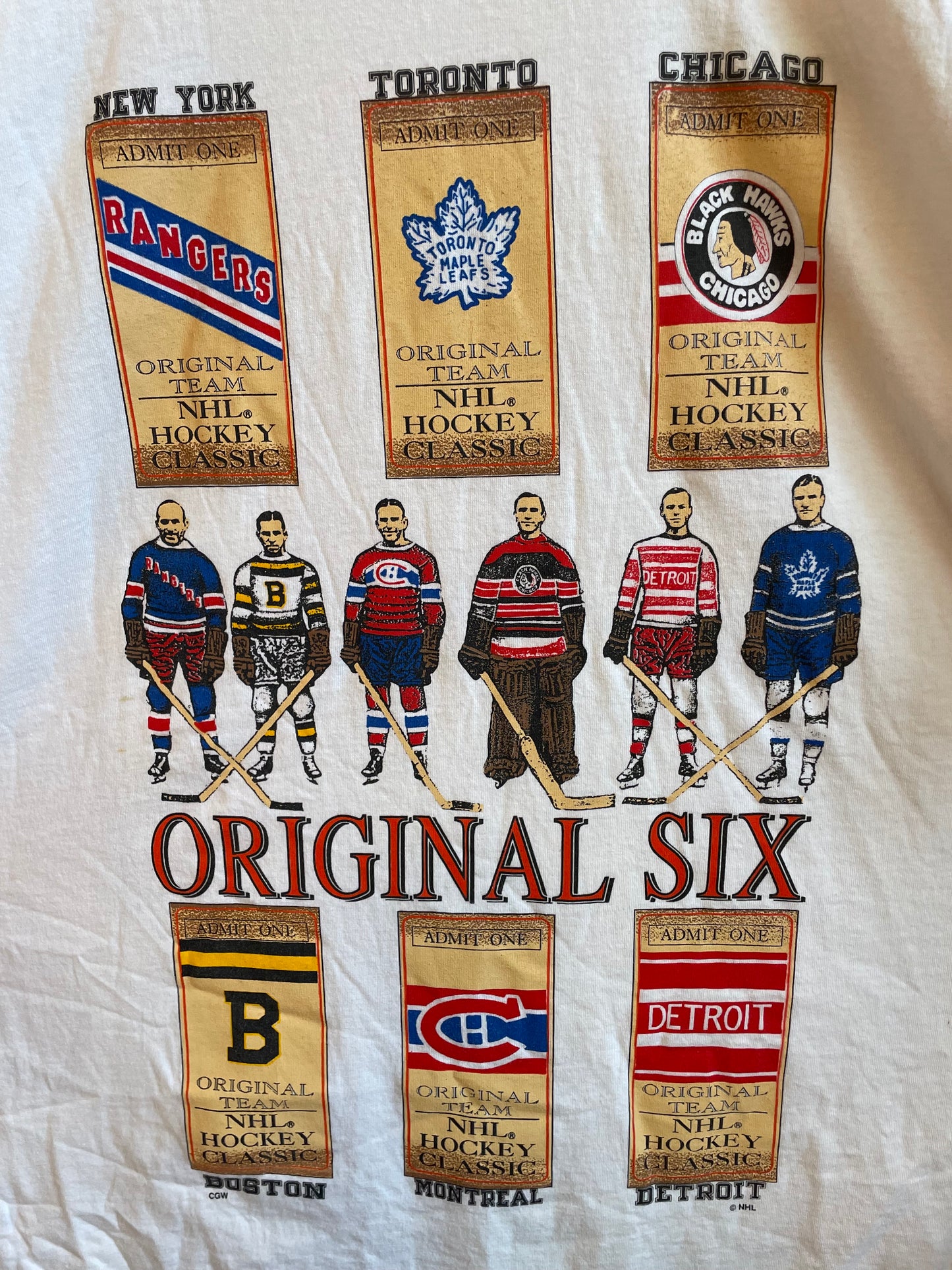 Original Six Hockey Team Graphic Tee