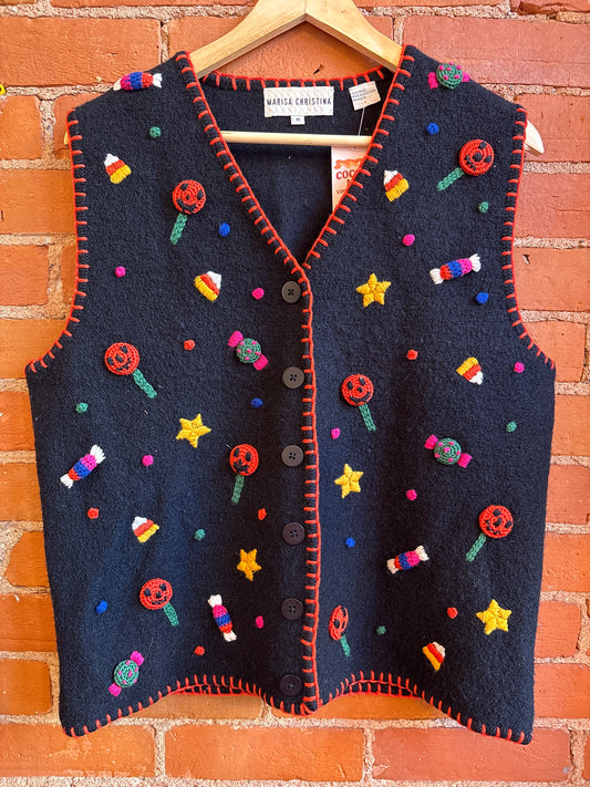 3D Embroidered Halloween Vest