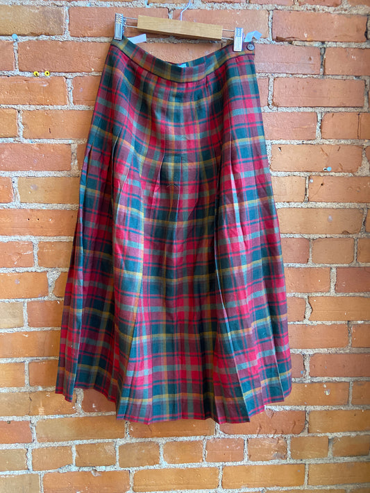 90s Tartan Scottish Wool Skirt