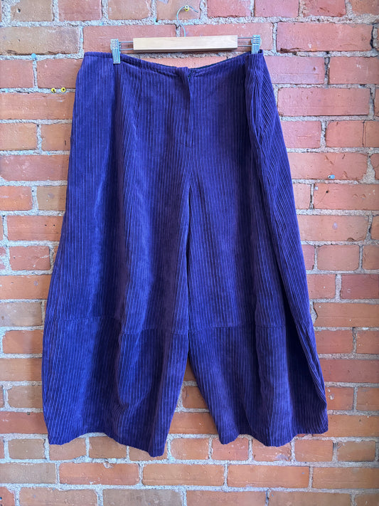 Super Wide Leg Purple Corduroy Pants