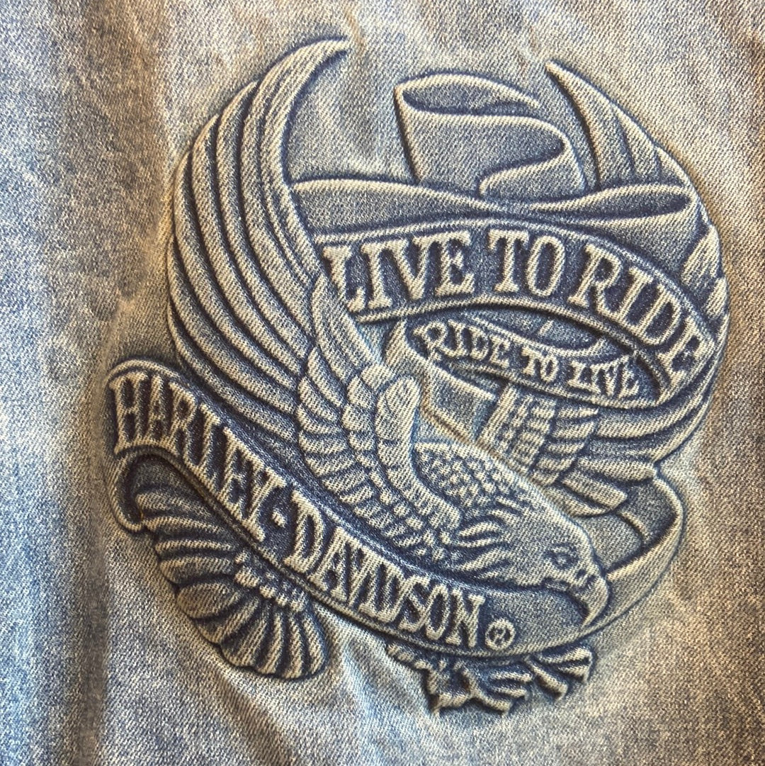 Harley Davidson Embossed Denim Jacket