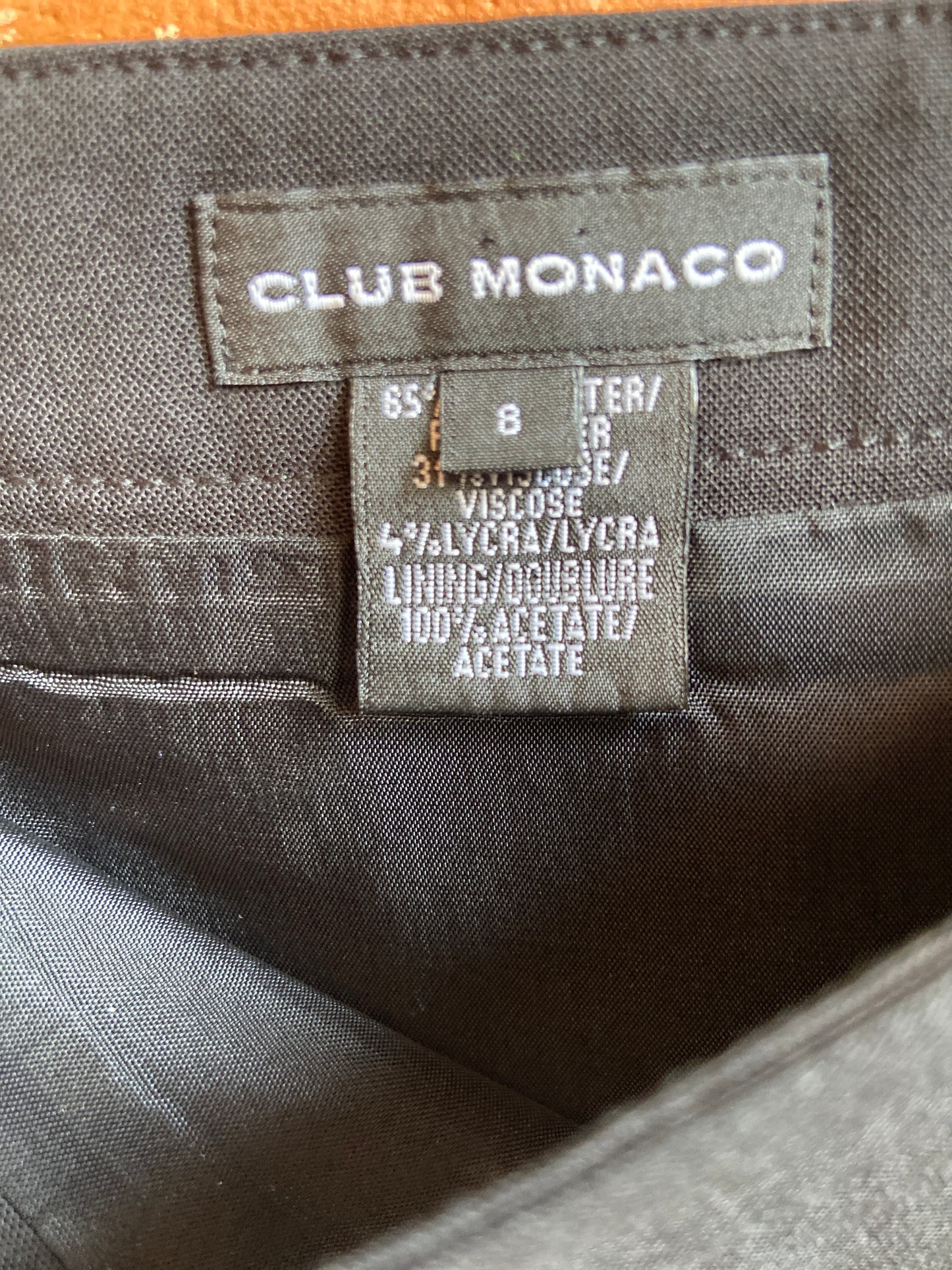 Club  Monaco Black Skirt With Pleated Bottom