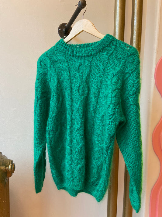 Bright Green Mohair Sweater