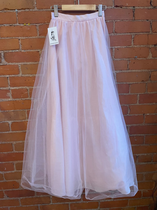 Baby Pink Layered Tulle Maxi Skirt *As is