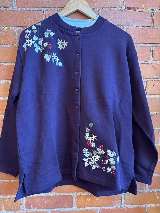 Deadstock Cottage Cove Purple Fall Sweater