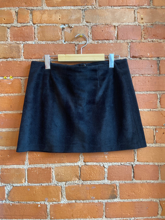 1990s Guess Jeans Black Fuzzy Mini Skirt