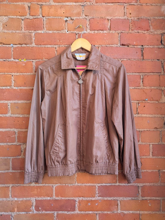 1970s White Stag Brown Bomber Jacket