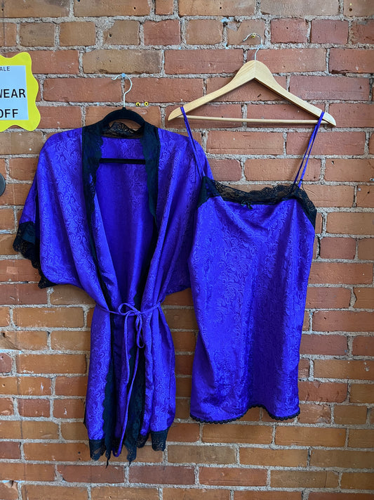 Image Purple Slip & Robe Set