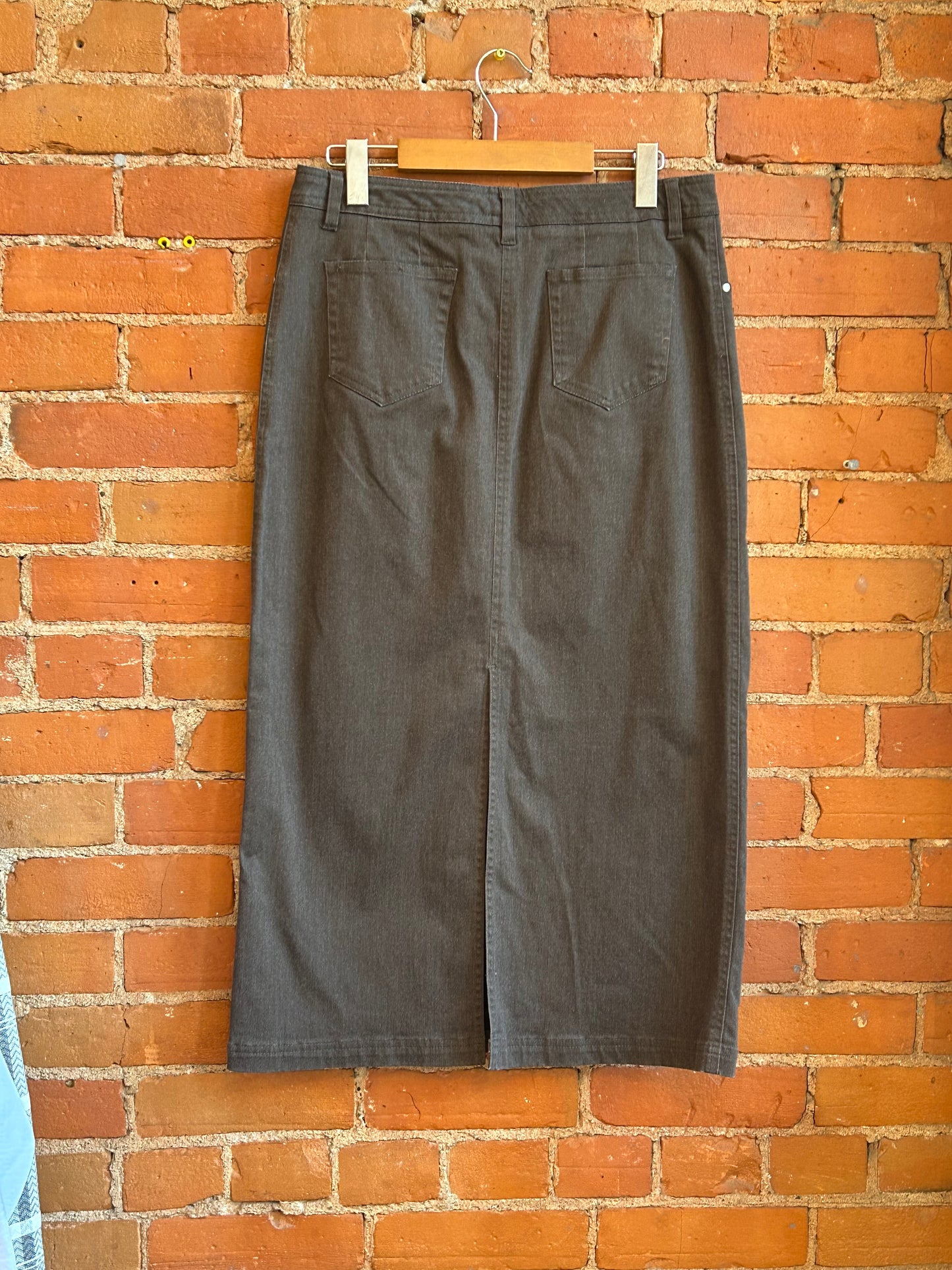 Brown Cotton Ginny Maxi Skirt