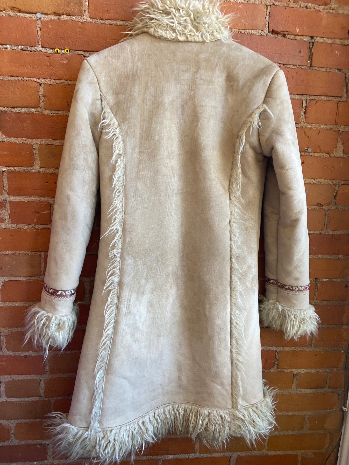 Embroidered Suede and Shearling Penny Lane