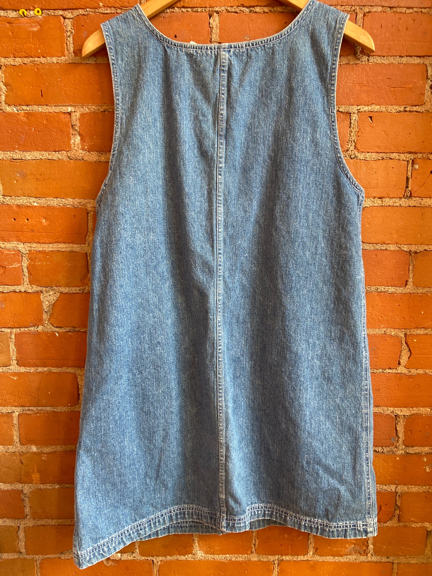 90's Denim Zip Pinafore Dress