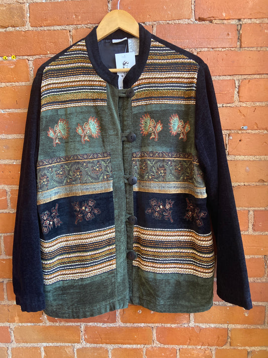 90’s Embroidered Sweater Jacket