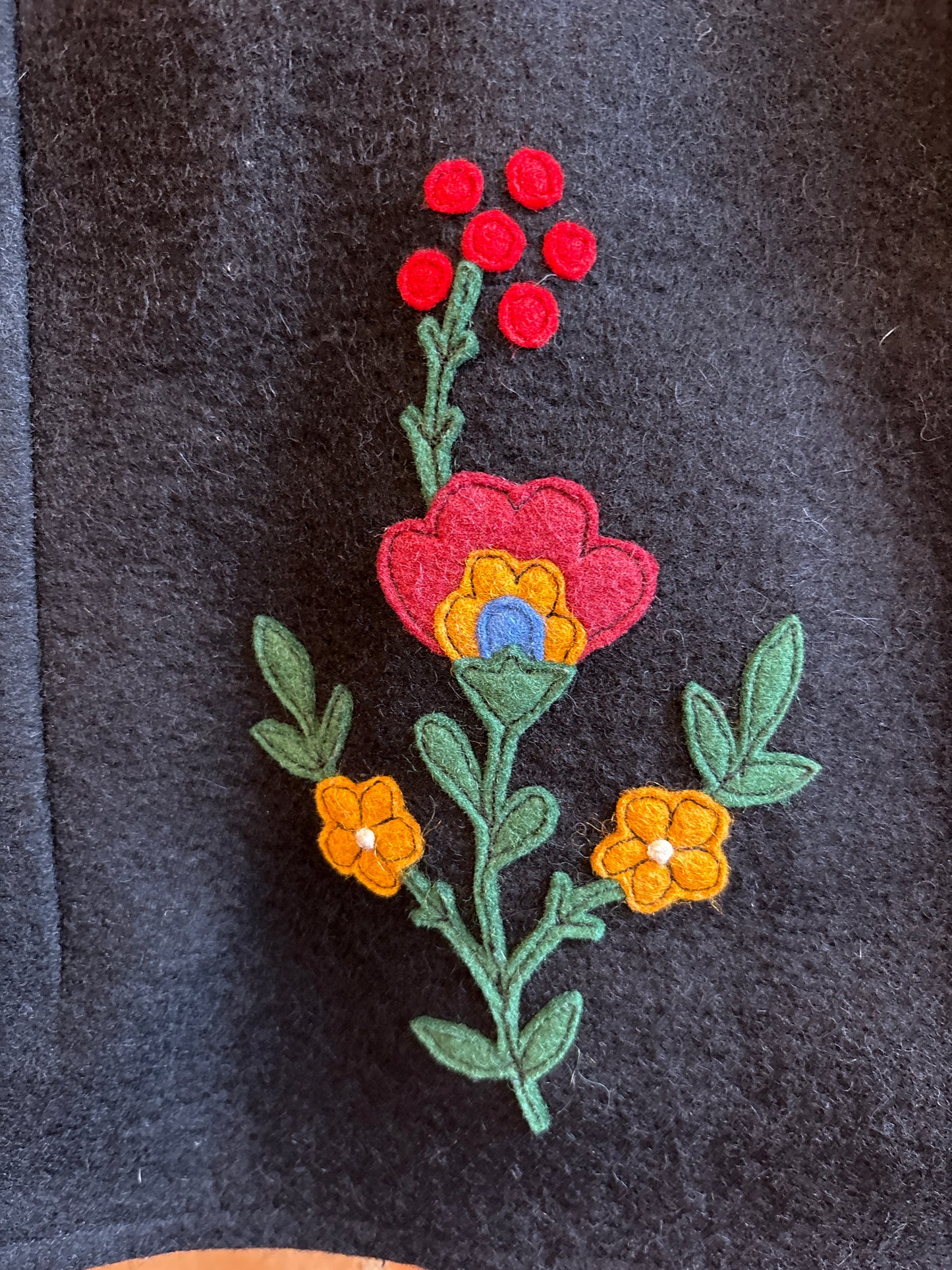 Black Boiled Wool Felted Jacket