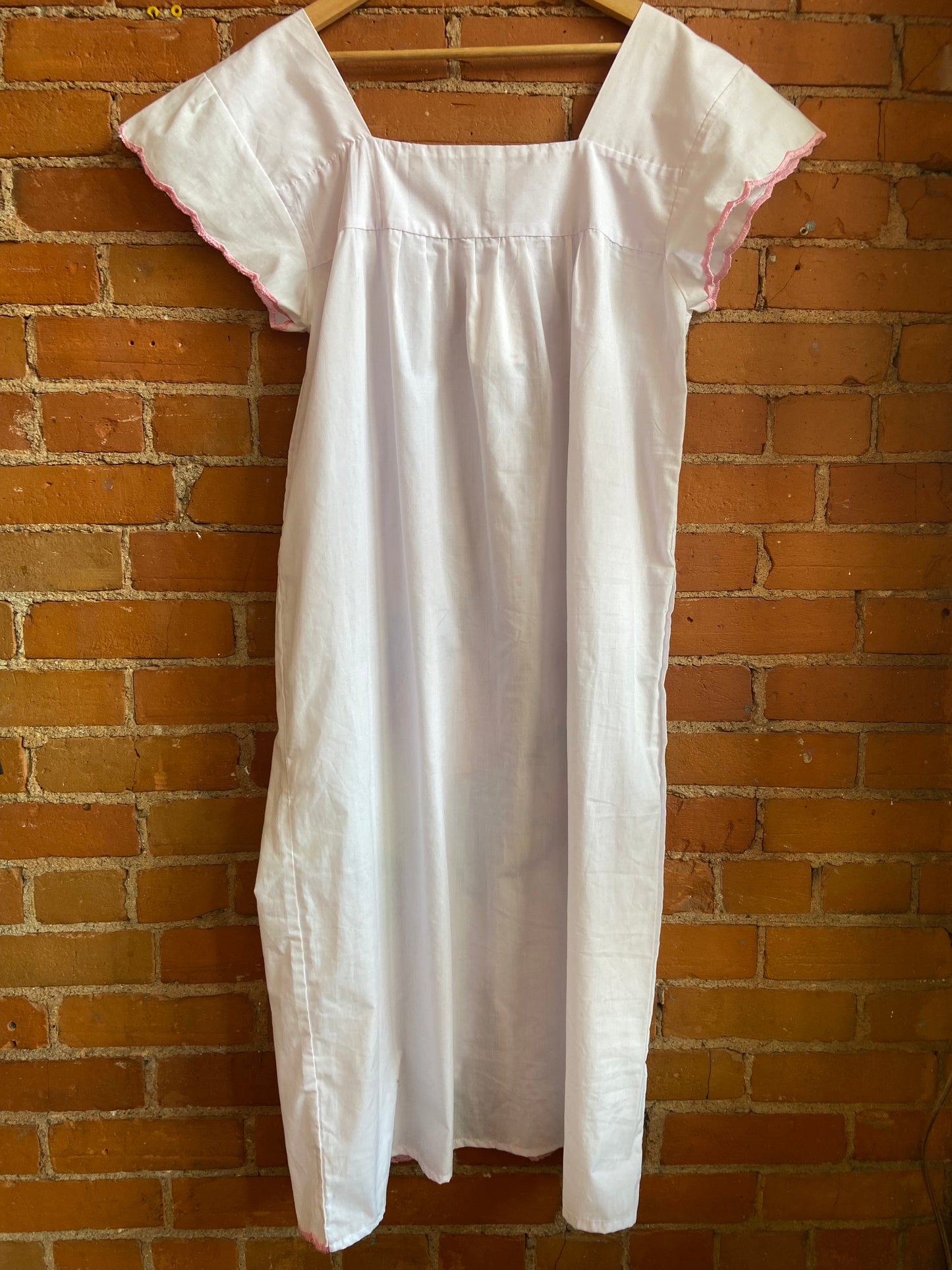 80's White Toucan House Dress *As is