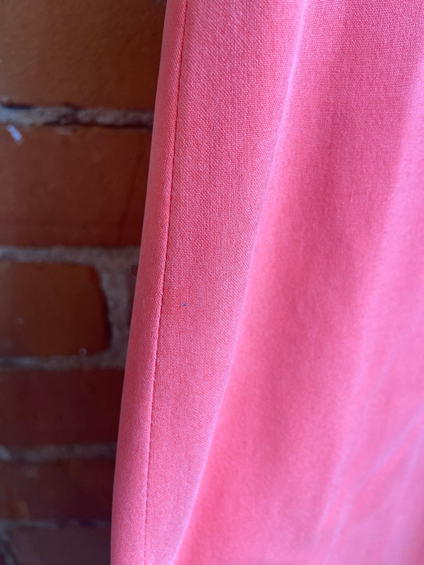 1990s Cynthia Howie Peach Button Front Shirtdress