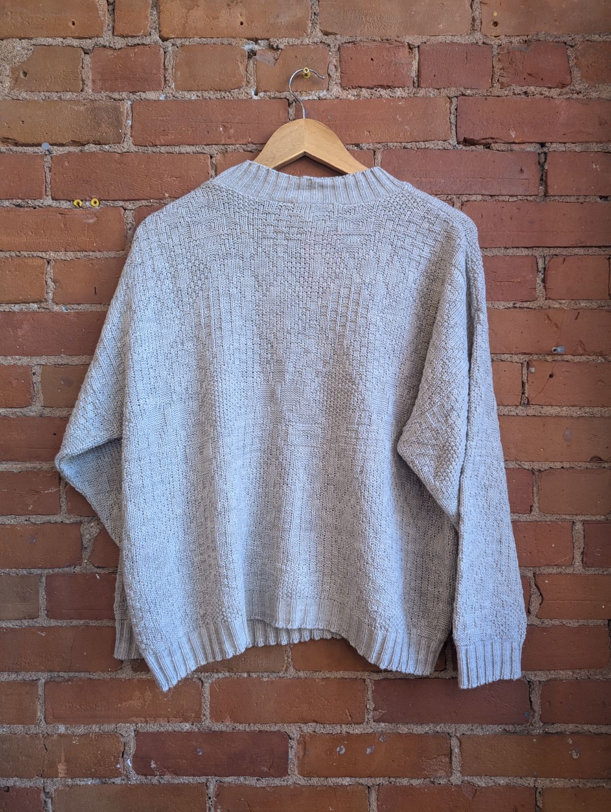 1980s Black Jack Beige Sweater