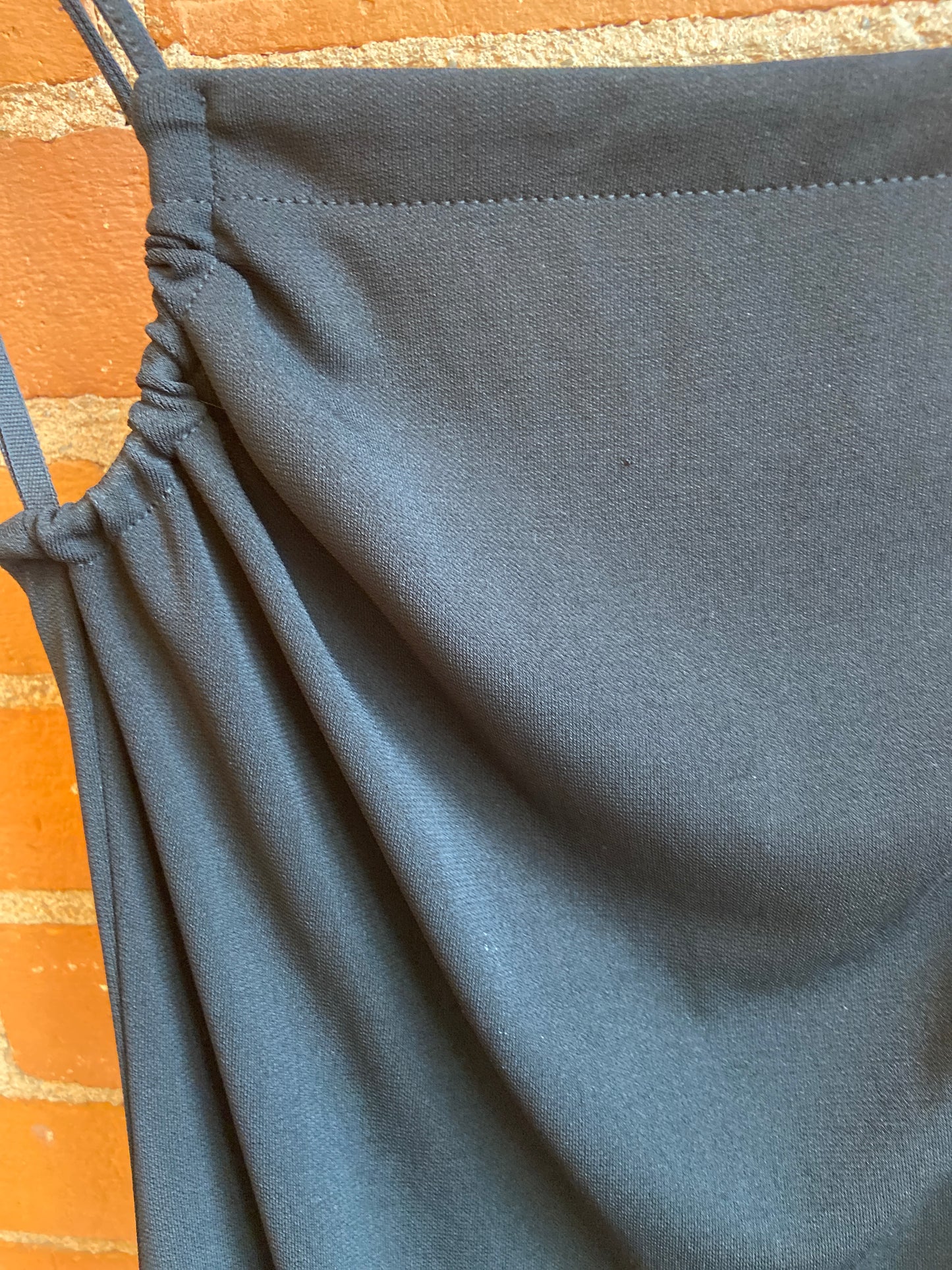 90's Jacob Square-Neck Black Maxi Dress