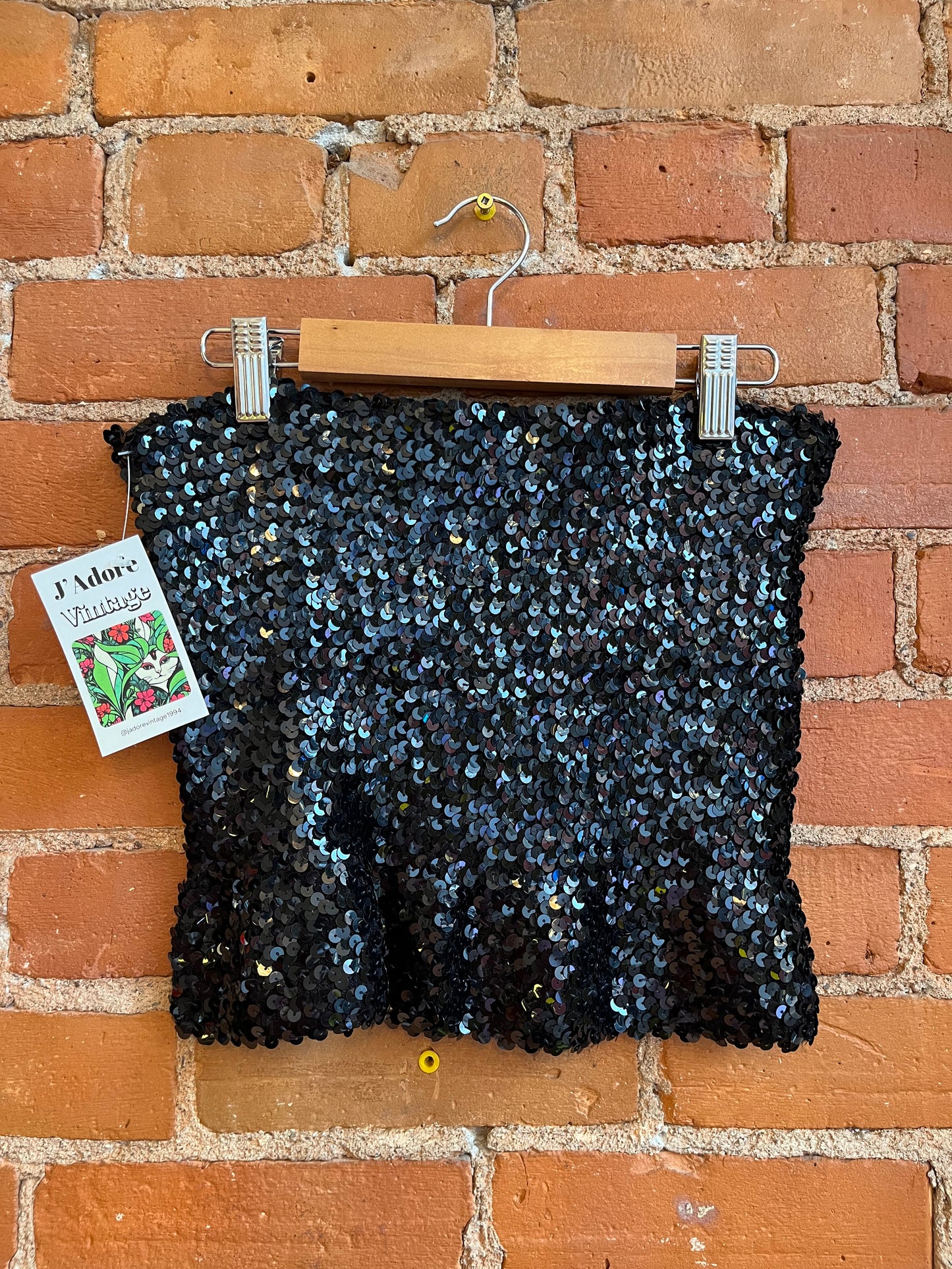 Black Sequin Tube Top