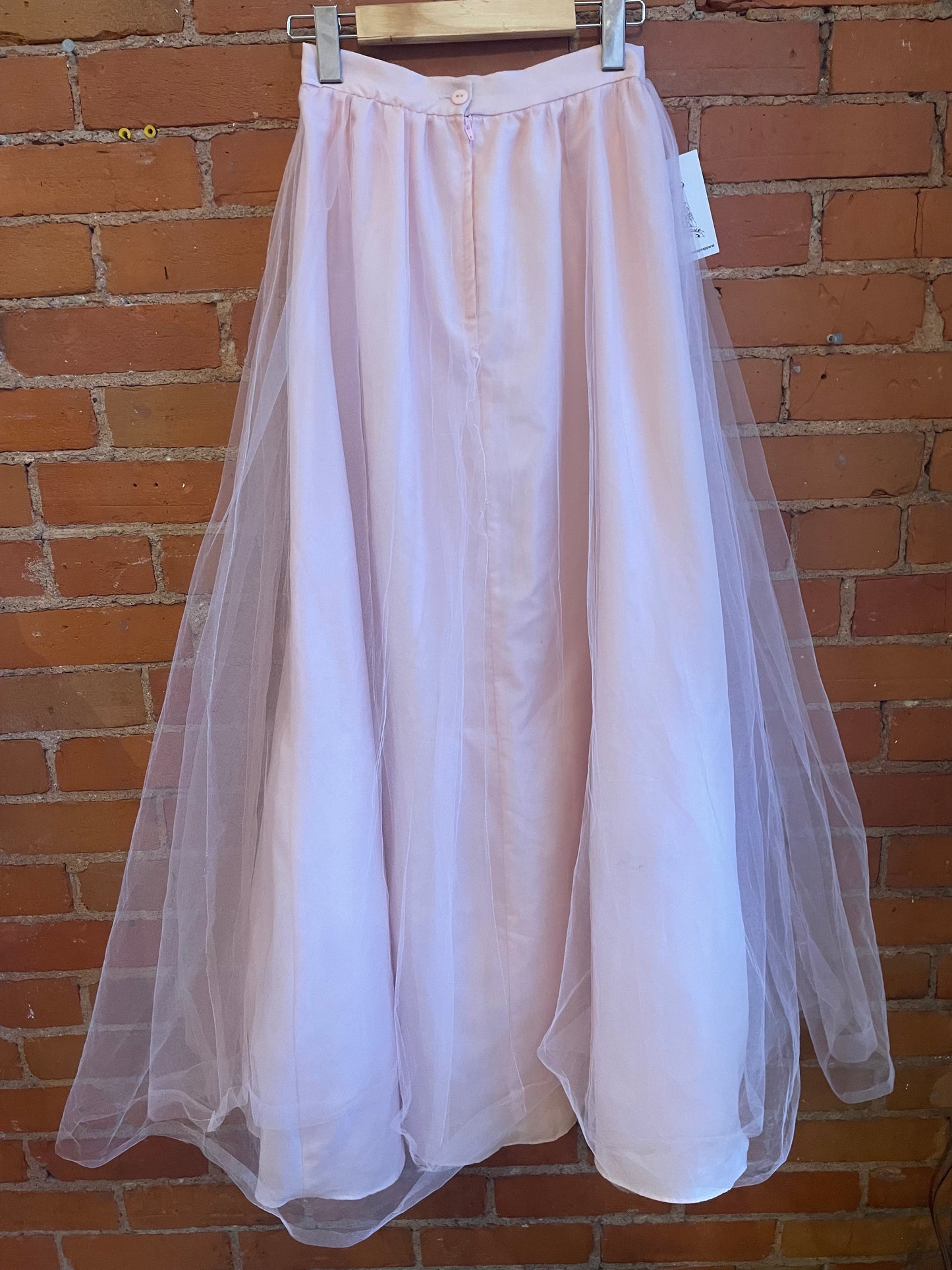 Baby Pink Layered Tulle Maxi Skirt *As is