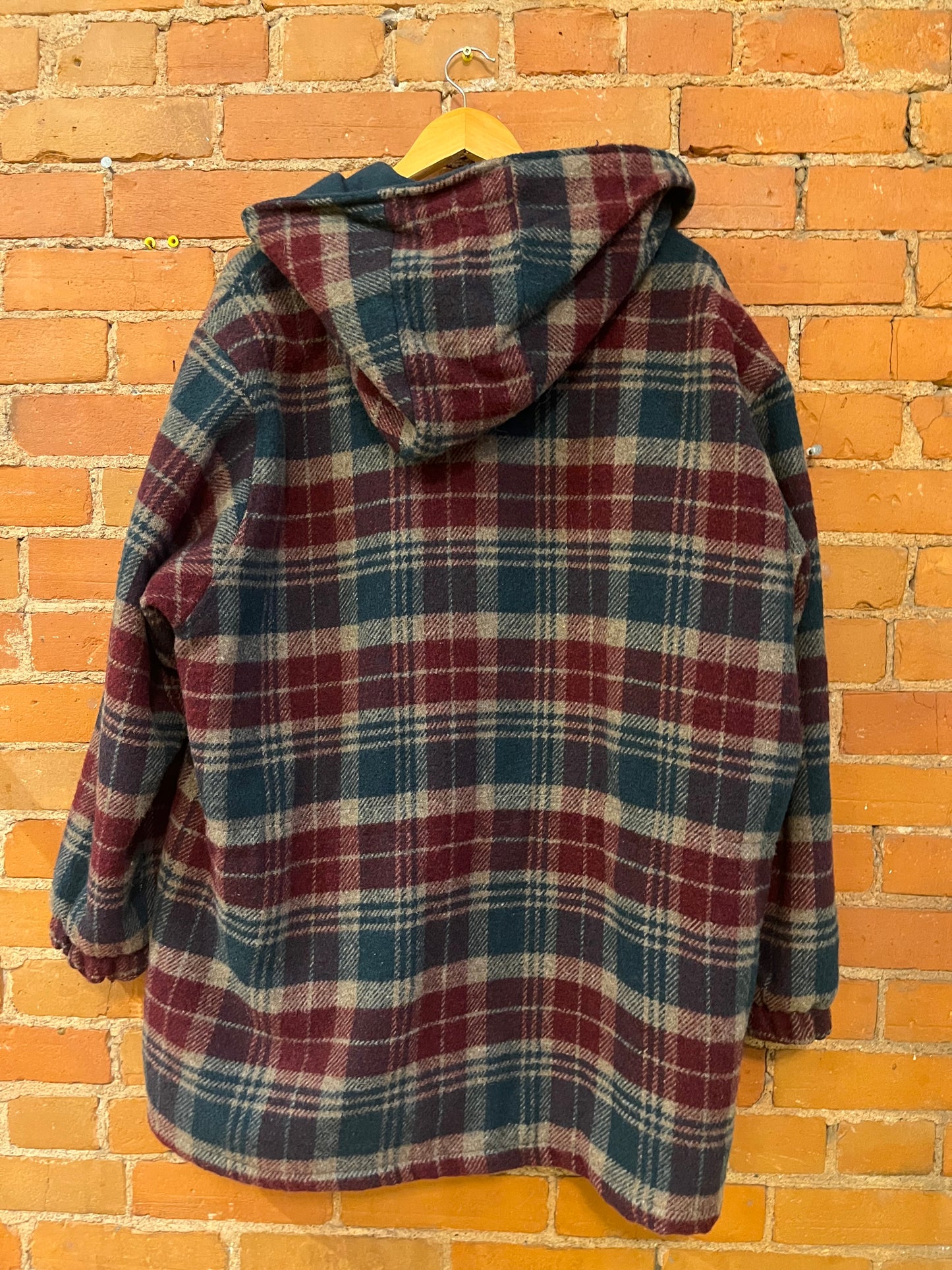 Northern Reflections Plaid Wool Blend Duffle Coat