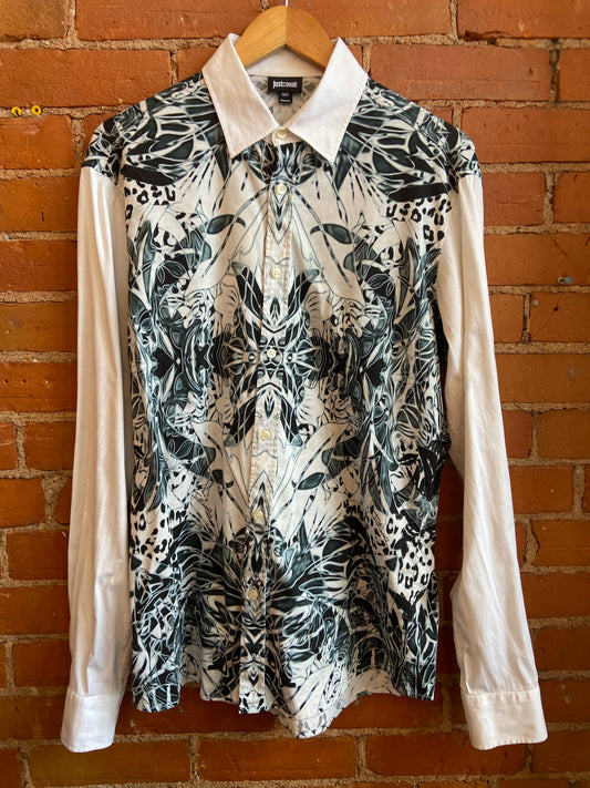 Just Cavalli Abstract Print Button-Up